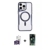 ieg™ iPhone 16 Pro Max Kılıf Yadigar Klasik Özel Seri - Siyah 360 Mat Full Body Arka Koruyucu + Bilvis Titan Kamera Lens - GS