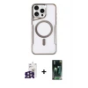 ieg™ iPhone 16 Pro Max Kılıf Yadigar Klasik Özel Seri - Siyah 360 Mat Full Body Arka Koruyucu + Bilvis Titan Kamera Lens - GS