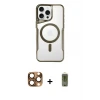 ieg™ iPhone 16 Pro Max Kılıf Yadigar Klasik Özel Seri - Siyah Joko Magic 5D Hayalet Cam + Pers Alüminyum Kamera Lens - CLTM