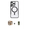 ieg™ iPhone 16 Pro Max Kılıf Yadigar Klasik Özel Seri - Siyah Joko Magic 5D Hayalet Cam + Pers Alüminyum Kamera Lens - CLTM