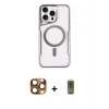 ieg™ iPhone 16 Pro Max Kılıf Yadigar Klasik Özel Seri - Siyah Joko Magic 5D Hayalet Cam + Pers Alüminyum Kamera Lens - CLTM
