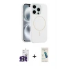 ieg™ iPhone 16 Pro Max Kılıf Yankı Form Serisi - Şeffaf Pasifik Cam Ekran Koruyucu + Bilvis Titan Kamera Lens - SH