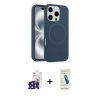 ieg™ iPhone 16 Pro Max Kılıf Yankı Form Serisi - Şeffaf Pasifik Cam Ekran Koruyucu + Bilvis Titan Kamera Lens - SH
