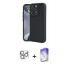 ieg™ iPhone 16 Pro Max Kılıf Yankı Yansıma Özel Seri - Siyah Bilvis 5in1 3D Magic Cam Ekran Koruyucu + Pers Alüminyum Kamera Lens - GS