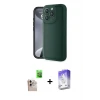 ieg™ iPhone 16 Pro Max Kılıf Yankı Yansıma Özel Seri - Siyah Bilvis 5in1 3D Magic Cam Ekran Koruyucu + Raze Metal Kamera Lens - NLGY