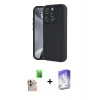 ieg™ iPhone 16 Pro Max Kılıf Yankı Yansıma Özel Seri - Siyah Bilvis 5in1 3D Magic Cam Ekran Koruyucu + Raze Metal Kamera Lens - NLGY