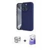 ieg™ iPhone 16 Pro Max Kılıf Yankı Yansıma Özel Seri - Siyah Bilvis 5in1 5D Magic Hayalet Cam Ekran Koruyucu + Pers Alüminyum Kamera Lens - GS