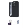 ieg™ iPhone 16 Pro Max Kılıf Yankı Yansıma Özel Seri - Siyah Joko Magic 5D Cam + Bilvis Titan Kamera Lens - GS