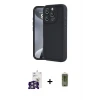 ieg™ iPhone 16 Pro Max Kılıf Yankı Yansıma Özel Seri - Siyah Joko Magic 5D Hayalet Cam + Bilvis Titan Kamera Lens - GS