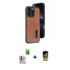 ieg™ iPhone 16 Pro Max Kılıf Yörünge Işık Serisi - Siyah Buffer Cam Ekran Koruyucu + Raze Metal Kamera Lens - NLGY
