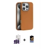 ieg™ iPhone 16 Pro Max Kılıf Zirve Modern Prime - Siyah Buffer Hayalet Cam Ekran Koruyucu + Bilvis Titan Kamera Lens - SH