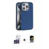 ieg™ iPhone 16 Pro Max Kılıf Zirve Modern Prime - Siyah Buffer Hayalet Cam Ekran Koruyucu + Bilvis Titan Kamera Lens - SH