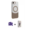 ieg™ iPhone 16E Kılıf Kozmos Form Özel Seri - Siyah Bilvis 3D Cam Ekran Koruyucu + Bilvis Titan Kamera Lens - RW