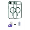 ieg™ iPhone 17 Air Kılıf Nova Işık Özel Seri - Siyah Joko Magic 5D Cam + Bilvis Titan Kamera Lens - GS