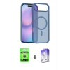 ieg™ iPhone 17 Air Kılıf Siluet Minimal Prime - Siyah Bilvis 5in1 3D Magic Cam Ekran Koruyucu + Raze Metal Kamera Lens - MI