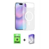 ieg™ iPhone 17 Air Kılıf Siluet Minimal Prime - Siyah Bilvis 5in1 3D Magic Cam Ekran Koruyucu + Raze Metal Kamera Lens - MI