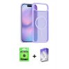ieg™ iPhone 17 Air Kılıf Siluet Minimal Prime - Siyah Bilvis 5in1 3D Magic Cam Ekran Koruyucu + Raze Metal Kamera Lens - MI