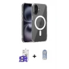 ieg™ iPhone 17 Kılıf Ahenk Minimal Serisi - Siyah Joko Magic 5D Cam + Bilvis Titan Kamera Lens - SH