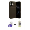 ieg™ iPhone 17 Kılıf Eksen Form Prime - Siyah Joko Magic 5D Hayalet Cam + Bilvis Titan Kamera Lens - LA