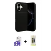 ieg™ iPhone 17 Kılıf Eksen Form Prime - Siyah Joko Magic 5D Hayalet Cam + Bilvis Titan Kamera Lens - LA
