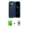 ieg™ iPhone 17 Kılıf Eksen Form Prime - Siyah Joko Magic 5D Hayalet Cam + Raze Metal Kamera Lens - AKMI