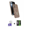 ieg™ iPhone 17 Kılıf İz Işık Koleksiyonu - Siyah 360 Mat Full Body Arka Koruyucu + Bilvis Titan Kamera Lens - AKMI