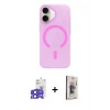 ieg™ iPhone 17 Kılıf Pusula Form Özel Seri - Siyah Bilvis 3D Cam Ekran Koruyucu + Bilvis Titan Kamera Lens - SH