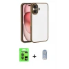 ieg™ iPhone 17 Kılıf Vadi Minimal - Siyah Joko Magic 5D Cam + Raze Metal Kamera Lens - GI