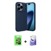 ieg™ iPhone 17 Pro Kılıf Eksen Form Prime - Siyah Bilvis 5in1 5D Magic Hayalet Cam Ekran Koruyucu + Raze Metal Kamera Lens - GS