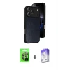 ieg™ iPhone 17 Pro Kılıf Kıvılcım Işık Serisi - Siyah Bilvis 5in1 3D Magic Cam Ekran Koruyucu + Raze Metal Kamera Lens - GI