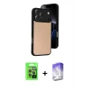 ieg™ iPhone 17 Pro Kılıf Kıvılcım Işık Serisi - Siyah Bilvis 5in1 3D Magic Cam Ekran Koruyucu + Raze Metal Kamera Lens - GI