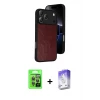 ieg™ iPhone 17 Pro Kılıf Kıvılcım Işık Serisi - Siyah Bilvis 5in1 3D Magic Cam Ekran Koruyucu + Raze Metal Kamera Lens - GI