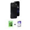 ieg™ iPhone 17 Pro Kılıf Kıvılcım Işık Serisi - Siyah Bilvis 5in1 3D Magic Cam Ekran Koruyucu + Raze Metal Kamera Lens - GI