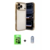 ieg™ iPhone 17 Pro Kılıf Vadi Minimal - Siyah Joko Magic 5D Cam + Raze Metal Kamera Lens - GI