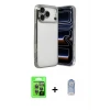 ieg™ iPhone 17 Pro Kılıf Vadi Minimal - Siyah Joko Magic 5D Cam + Raze Metal Kamera Lens - GI