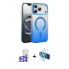 ieg™ iPhone 17 Pro Max Kılıf Ahenk Doku Özel Seri - Siyah 3D Antistatik Seramik Nano Ekran Koruyucu + Bilvis Titan Kamera Lens - GS