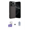 ieg™ iPhone 17 Pro Max Kılıf Ahenk Serisi - Siyah Joko Magic 5D Cam + Bilvis Titan Kamera Lens - GS