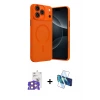 ieg™ iPhone 17 Pro Max Kılıf Çekirdek Klasik Özel Seri - Siyah 3D Antistatik Seramik Nano Ekran Koruyucu + Bilvis Titan Kamera Lens - TU