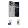 ieg™ iPhone 17 Pro Max Kılıf Çekirdek Klasik Özel Seri - Siyah Joko Magic 5D Hayalet Cam + Bilvis Titan Kamera Lens - LT