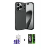 ieg™ iPhone 17 Pro Max Kılıf Eksen Form Prime - Şeffaf 360 Full Body Arka Koruyucu + Bilvis Titan Kamera Lens - LT