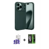 ieg™ iPhone 17 Pro Max Kılıf Eksen Form Prime - Şeffaf 360 Full Body Arka Koruyucu + Bilvis Titan Kamera Lens - LT