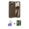ieg™ iPhone 17 Pro Max Kılıf Eksen Form Prime - Şeffaf 360 Full Body Arka Koruyucu + Bilvis Titan Kamera Lens - LT