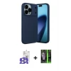 ieg™ iPhone 17 Pro Max Kılıf Eksen Form Prime - Siyah 360 Mat Full Body Arka Koruyucu + Bilvis Titan Kamera Lens - GS