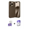ieg™ iPhone 17 Pro Max Kılıf Eksen Form Prime - Siyah Bilvis 5in1 3D Magic Cam Ekran Koruyucu + Bilvis Titan Kamera Lens - TU