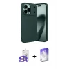 ieg™ iPhone 17 Pro Max Kılıf Eksen Form Prime - Siyah Bilvis 5in1 3D Magic Cam Ekran Koruyucu + Bilvis Titan Kamera Lens - TU