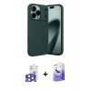 ieg™ iPhone 17 Pro Max Kılıf Eksen Form Prime - Siyah Bilvis 5in1 5D Magic Hayalet Cam Ekran Koruyucu + Bilvis Titan Kamera Lens - NLGY