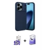 ieg™ iPhone 17 Pro Max Kılıf Eksen Form Prime - Siyah Bilvis 5in1 5D Magic Hayalet Cam Ekran Koruyucu + Bilvis Titan Kamera Lens - NLGY
