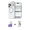 ieg™ iPhone 17 Pro Max Kılıf Kıvılcım Form Prime - Şeffaf Pasifik Cam Ekran Koruyucu + Bilvis Titan Kamera Lens - TU