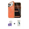 ieg™ iPhone 17 Pro Max Kılıf Kıvılcım Form Prime - Şeffaf Pasifik Cam Ekran Koruyucu + Bilvis Titan Kamera Lens - TU
