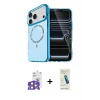 ieg™ iPhone 17 Pro Max Kılıf Kıvılcım Form Prime - Şeffaf Pasifik Cam Ekran Koruyucu + Bilvis Titan Kamera Lens - TU